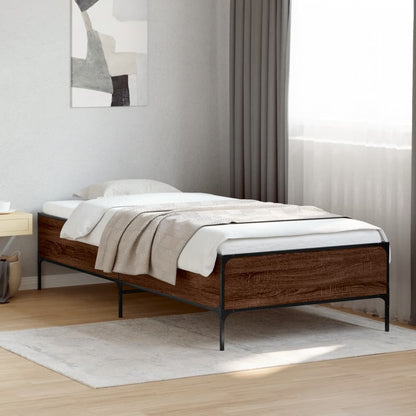 Giroletto Rovere Marrone 100x200 cm Legno Multistrato e Metallo | homemem39