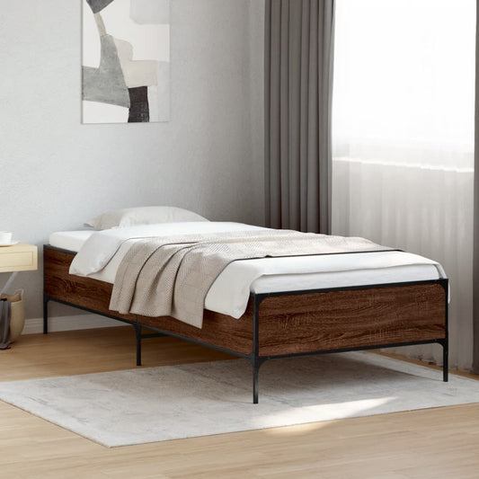 Giroletto Rovere Marrone 100x200 cm Legno Multistrato e Metallo | homemem39