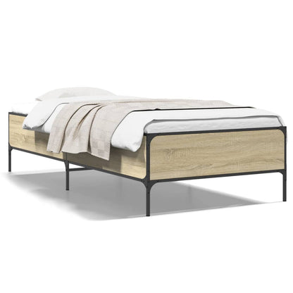Giroletto Rovere Sonoma 90x200 cm Legno Multistrato e Metallo | homemem39