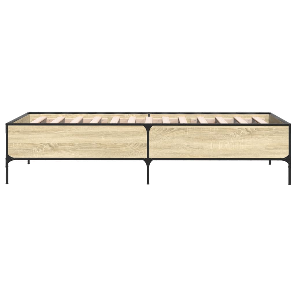 Giroletto Rovere Sonoma 90x200 cm Legno Multistrato e Metallo | homemem39