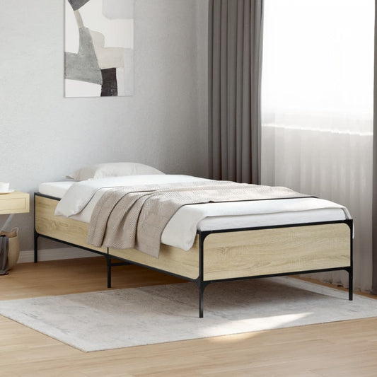Giroletto Rovere Sonoma 90x200 cm Legno Multistrato e Metallo | homemem39