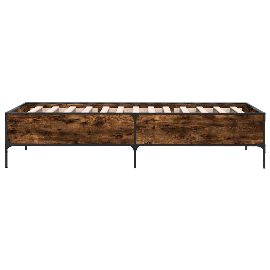 Giroletto Rovere Fumo 90x200 cm in Legno Multistrato e Metallo | homemem39