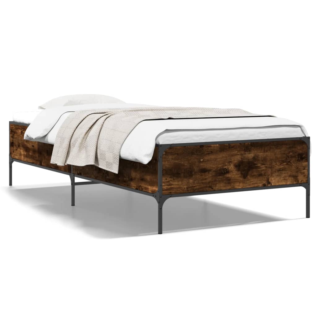 Giroletto Rovere Fumo 90x190 cm in Legno Multistrato e Metallo | homemem39