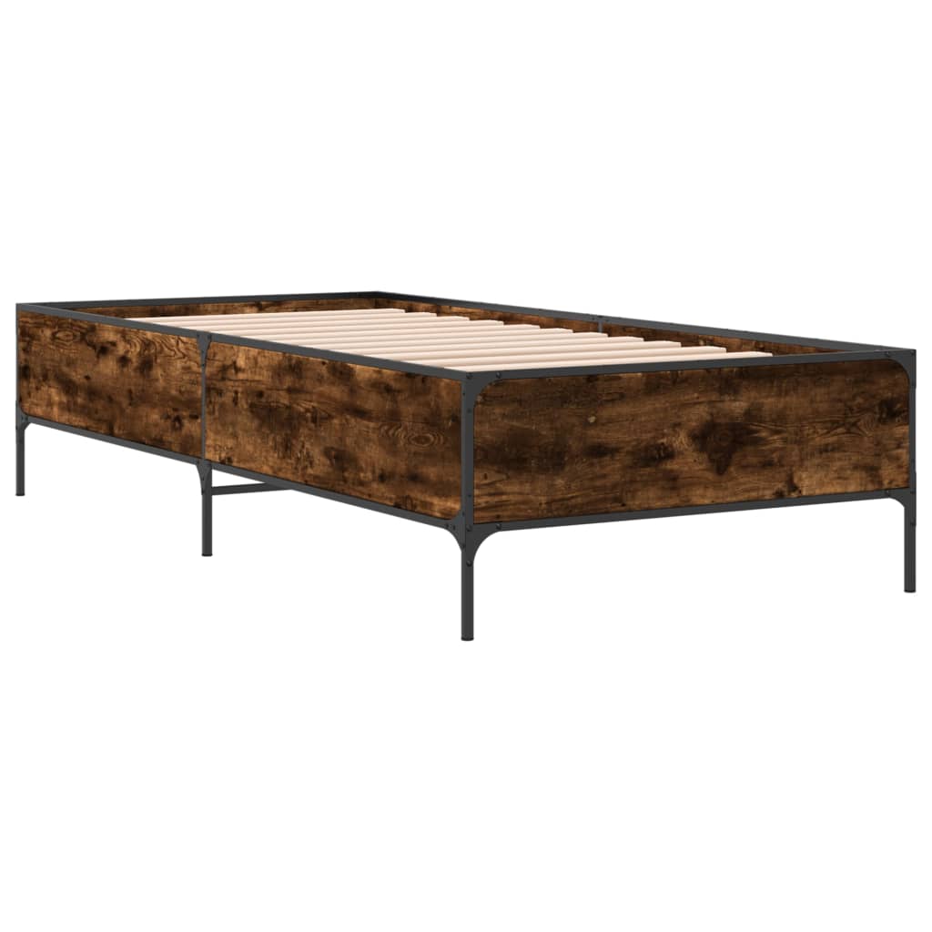 Giroletto Rovere Fumo 90x190 cm in Legno Multistrato e Metallo | homemem39