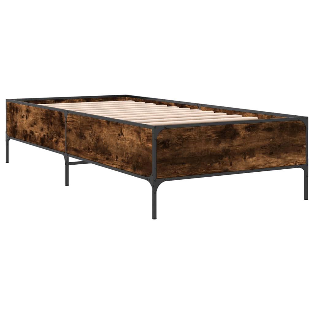 Giroletto Rovere Fumo 90x190 cm in Legno Multistrato e Metallo | homemem39