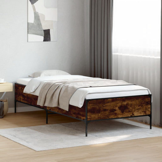 Giroletto Rovere Fumo 90x190 cm in Legno Multistrato e Metallo | homemem39