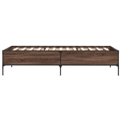 Giroletto Rovere Marrone 90x190 cm Legno Multistrato e Metallo | homemem39