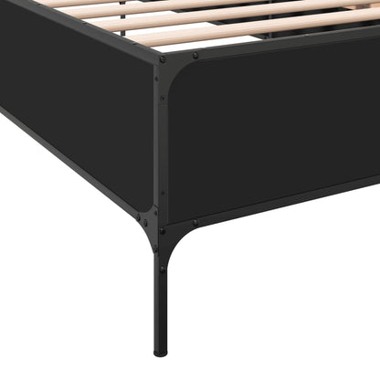 Giroletto Nero 75x190 cm in Legno Multistrato e Metallo | homemem39