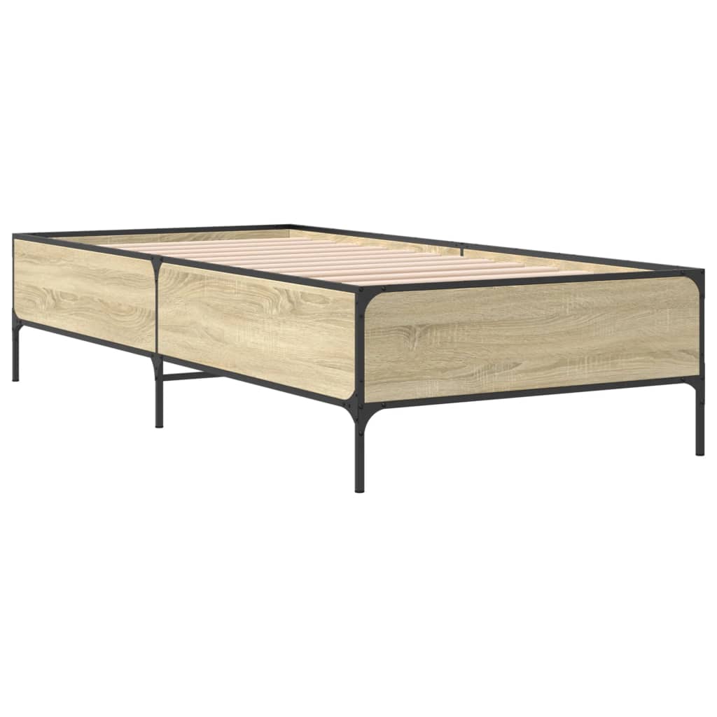 Giroletto Rovere Sonoma 75x190cm in Legno Multistrato e Metallo | homemem39
