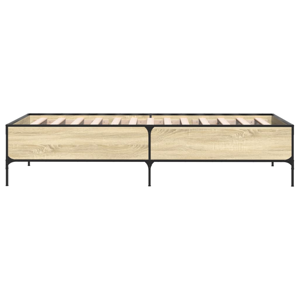 Giroletto Rovere Sonoma 75x190cm in Legno Multistrato e Metallo | homemem39