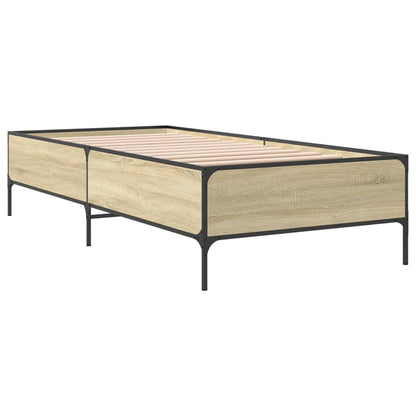 Giroletto Rovere Sonoma 75x190cm in Legno Multistrato e Metallo | homemem39