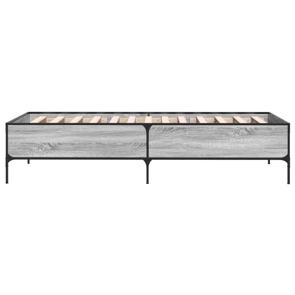Giroletto Grigio Sonoma 75x190cm in Legno Multistrato e Metallo | homemem39