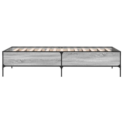Giroletto Grigio Sonoma 75x190cm in Legno Multistrato e Metallo - homemem39