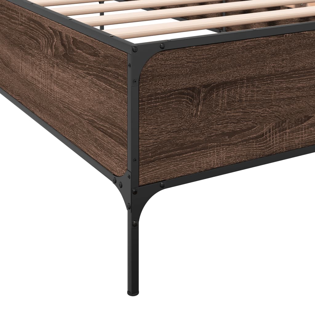 Giroletto Rovere Marrone 75x190 cm Legno Multistrato e Metallo | homemem39