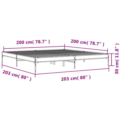 Giroletto Nero 200x200 cm in Legno Multistrato e Metallo | homemem39