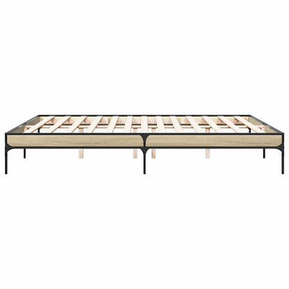 Giroletto Rovere Sonoma 200x200 cm Legno Multistrato e Metallo | homemem39