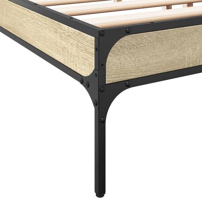 Giroletto Rovere Sonoma 200x200 cm Legno Multistrato e Metallo | homemem39