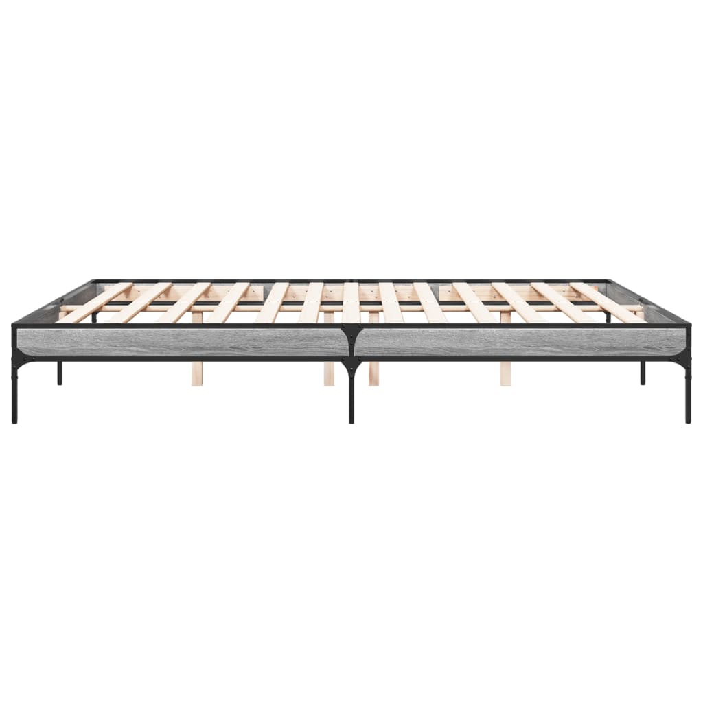 Giroletto Grigio Sonoma 200x200 cm in Legno Multistrato Metallo | homemem39