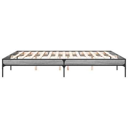 Giroletto Grigio Sonoma 200x200 cm in Legno Multistrato Metallo | homemem39