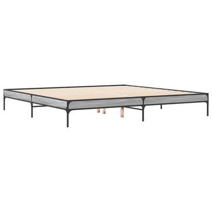 Giroletto Grigio Sonoma 200x200 cm in Legno Multistrato Metallo | homemem39