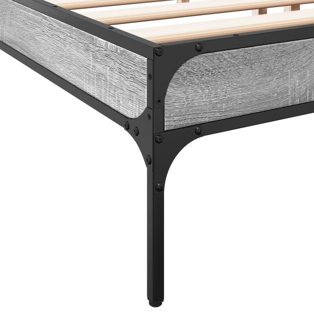 Giroletto Grigio Sonoma 200x200 cm in Legno Multistrato Metallo | homemem39