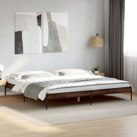 Giroletto Rovere Marrone 200x200cm in Legno Multistrato Metallo | homemem39