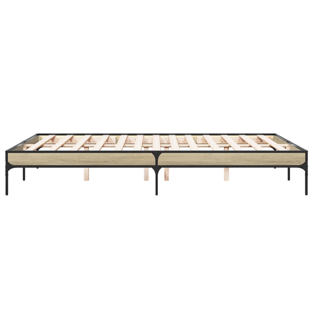 Giroletto Rovere Sonoma 160x200 cm in Legno Multistrato Metallo | homemem39