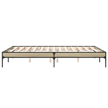 Giroletto Rovere Sonoma 160x200 cm in Legno Multistrato Metallo | homemem39