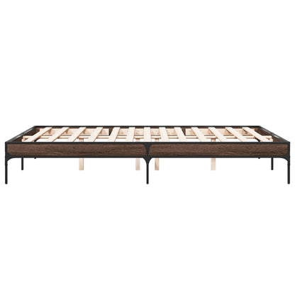 Giroletto Rovere Marrone 160x200cm in Legno Multistrato Metallo | homemem39