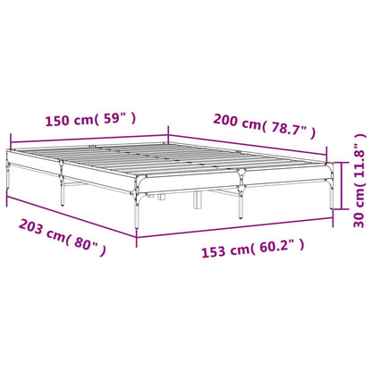 Giroletto Nero 150x200 cm in Legno Multistrato e Metallo | homemem39