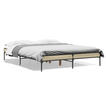 Giroletto Rovere Sonoma 150x200 cm in Legno Multistrato Metallo | homemem39