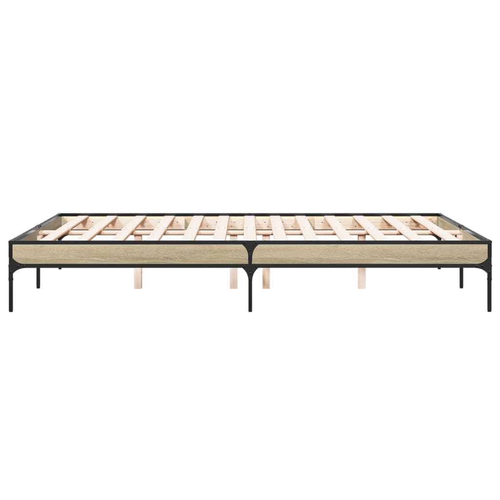 Giroletto Rovere Sonoma 150x200 cm in Legno Multistrato Metallo | homemem39