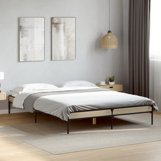 Giroletto Rovere Sonoma 150x200 cm in Legno Multistrato Metallo | homemem39