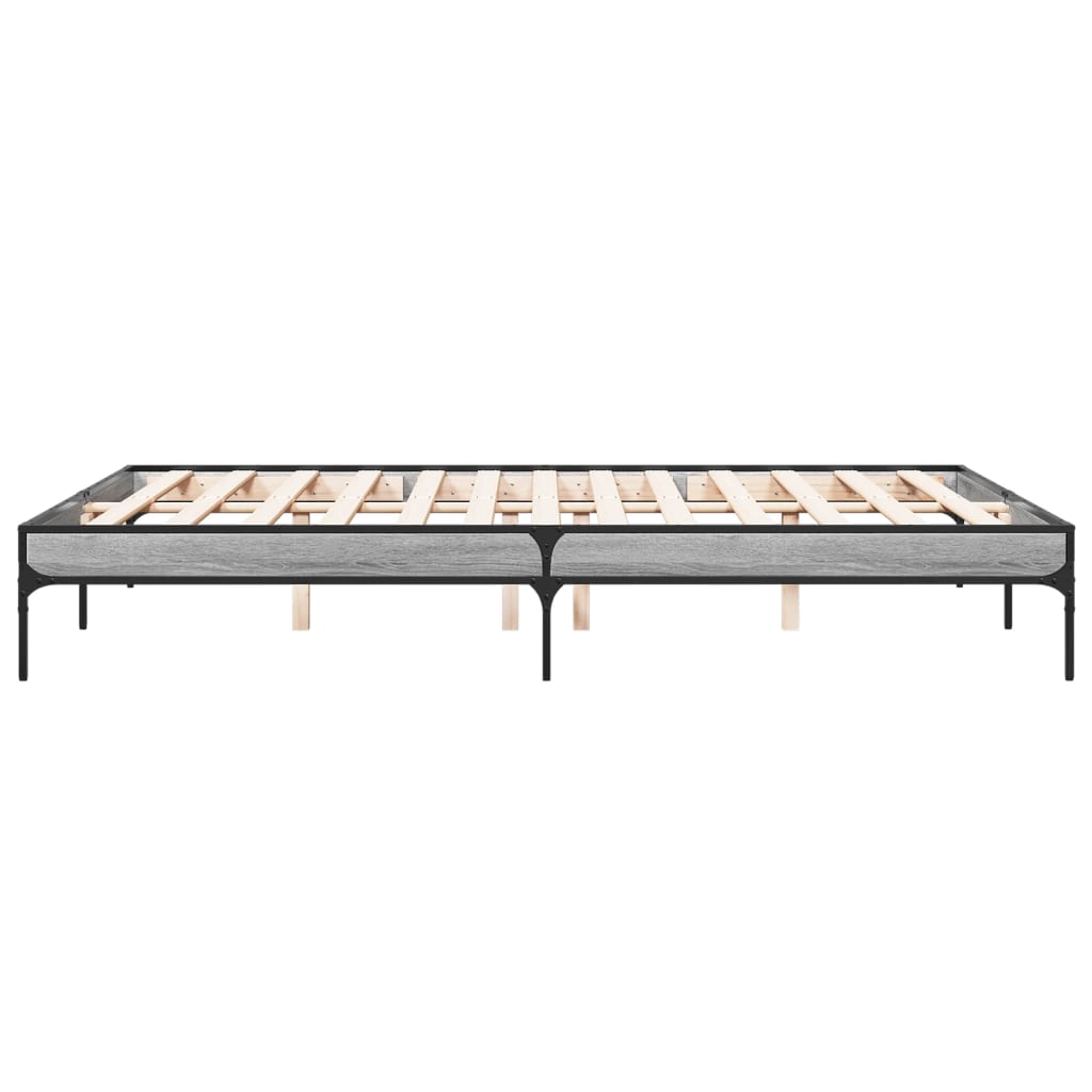 Giroletto Grigio Sonoma 150x200 cm in Legno Multistrato Metallo | homemem39