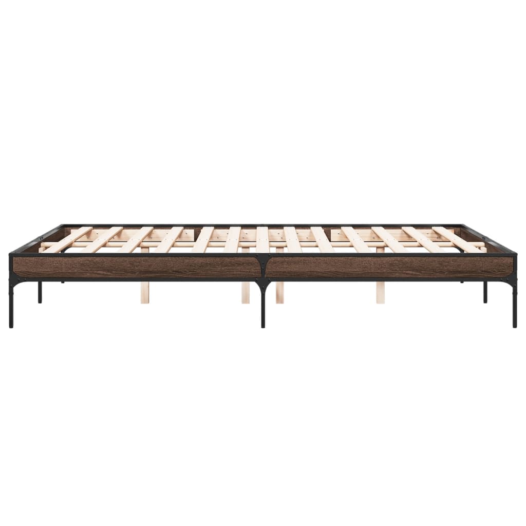 Giroletto Rovere Marrone 140x200cm in Legno Multistrato Metallo | homemem39