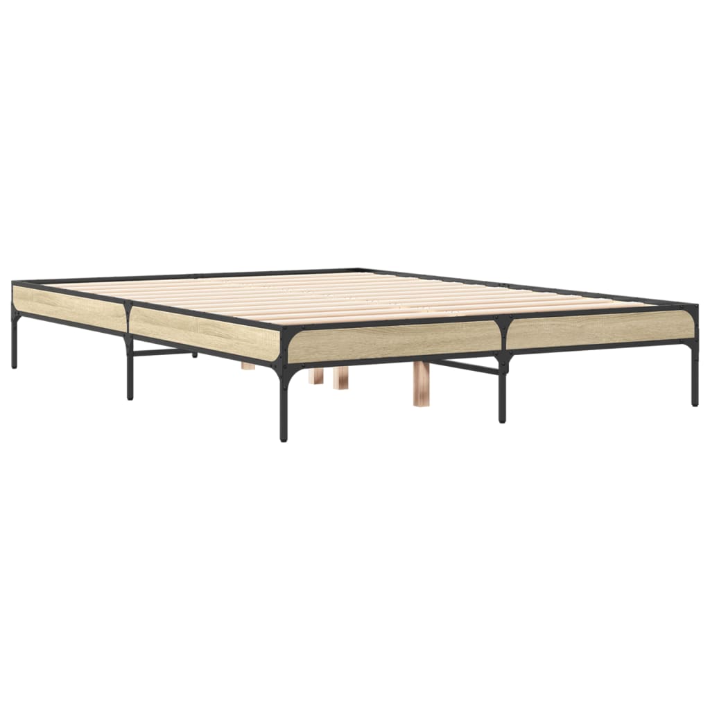 Giroletto Rovere Sonoma 120x200 cm in Legno Multistrato Metallo | homemem39