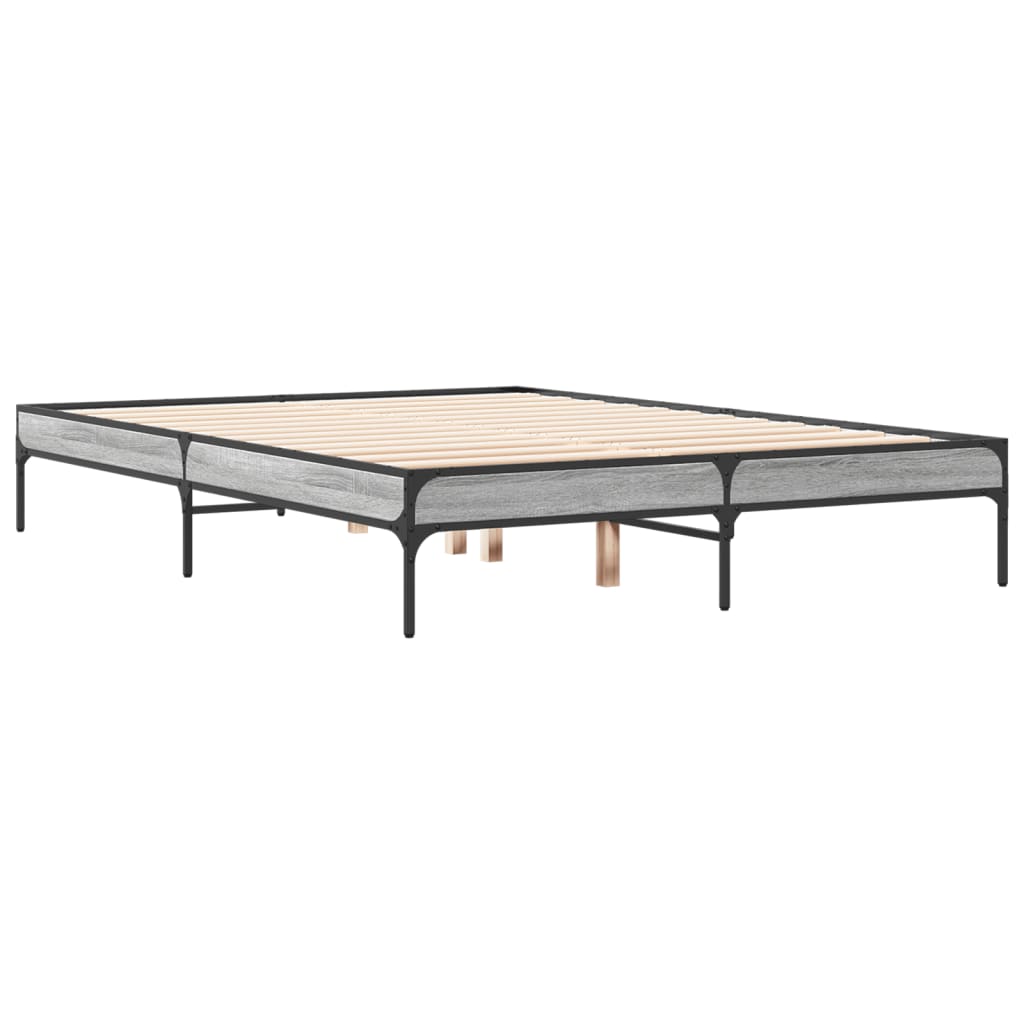 Giroletto Grigio Sonoma 120x200 cm in Legno Multistrato Metallo | homemem39