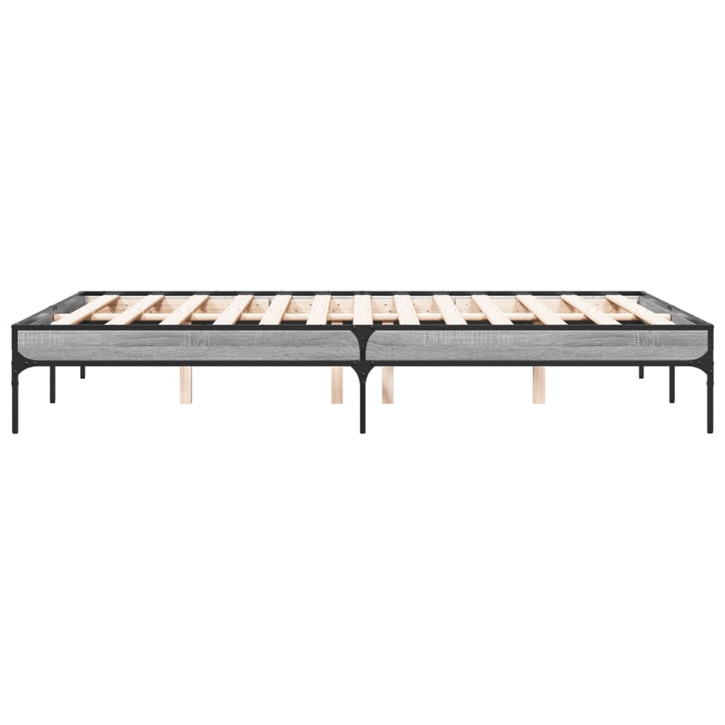 Giroletto Grigio Sonoma 120x200 cm in Legno Multistrato Metallo | homemem39