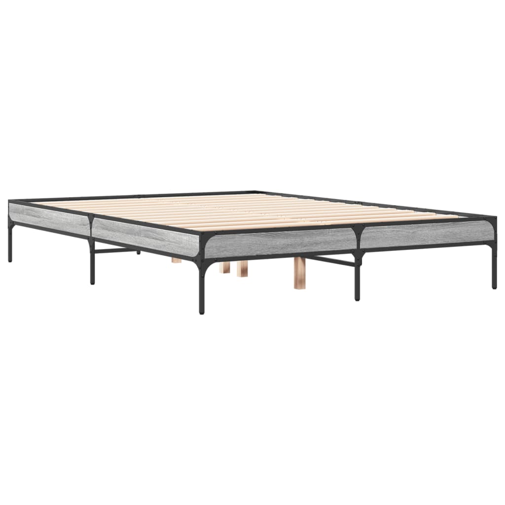 Giroletto Grigio Sonoma 120x200 cm in Legno Multistrato Metallo | homemem39