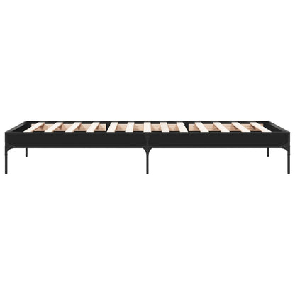 Giroletto Nero 100x200 cm in Legno Multistrato e Metallo | homemem39