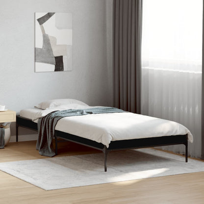 Giroletto Nero 100x200 cm in Legno Multistrato e Metallo | homemem39