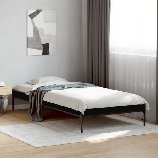 Giroletto Nero 100x200 cm in Legno Multistrato e Metallo | homemem39