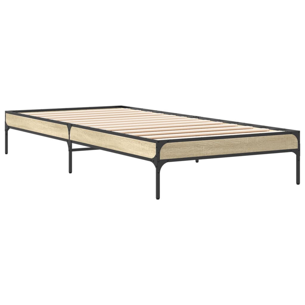 Giroletto Rovere Sonoma 100x200 cm Legno Multistrato e Metallo | homemem39
