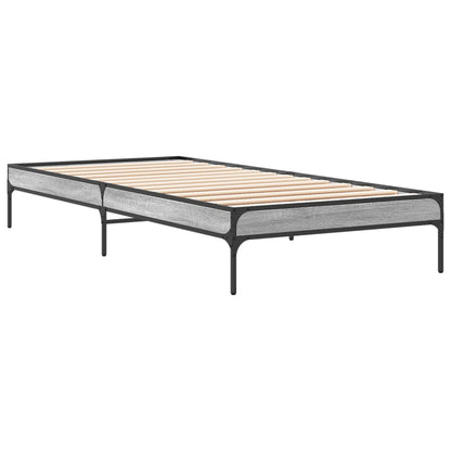 Giroletto Grigio Sonoma 100x200 cm Legno Multistrato e Metallo | homemem39