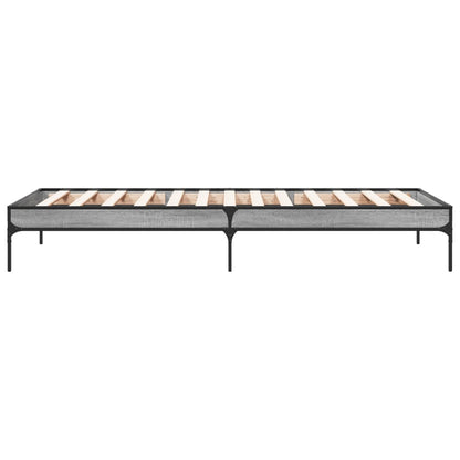 Giroletto Grigio Sonoma 100x200 cm Legno Multistrato e Metallo | homemem39