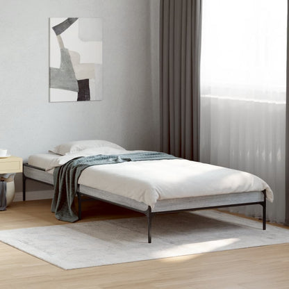 Giroletto Grigio Sonoma 100x200 cm Legno Multistrato e Metallo | homemem39