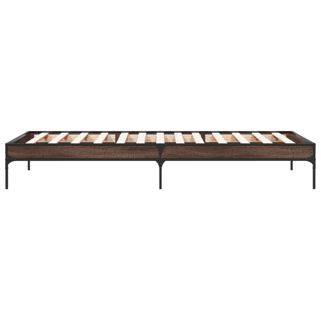 Giroletto Rovere Marrone 100x200 cm Legno Multistrato e Metallo | homemem39