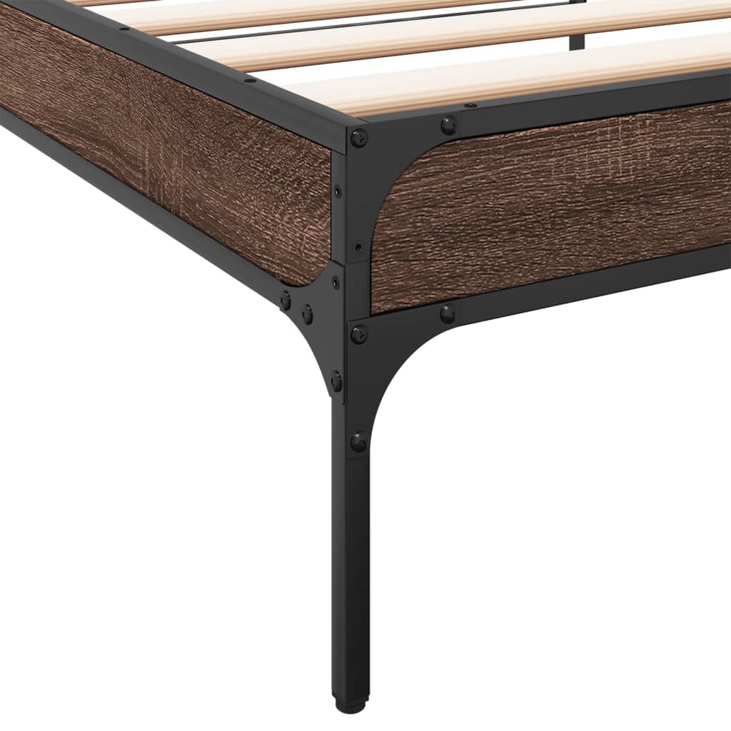 Giroletto Rovere Marrone 100x200 cm Legno Multistrato e Metallo | homemem39