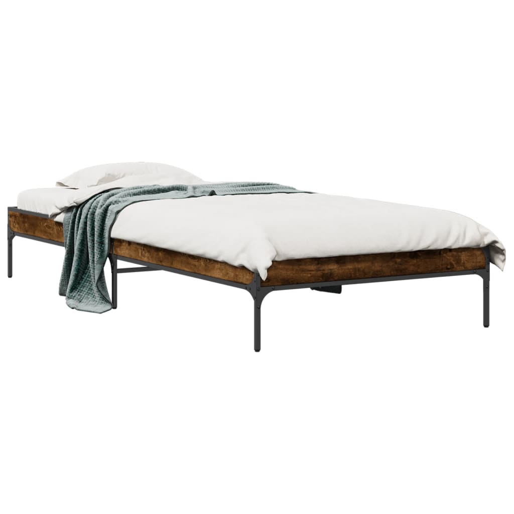 Giroletto Rovere Fumo 90x200 cm in Legno Multistrato e Metallo | homemem39