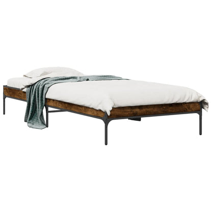 Giroletto Rovere Fumo 90x200 cm in Legno Multistrato e Metallo | homemem39